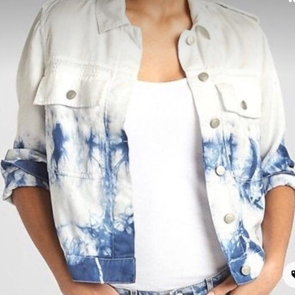 GAP Blue and White Tie-Dye Jacket